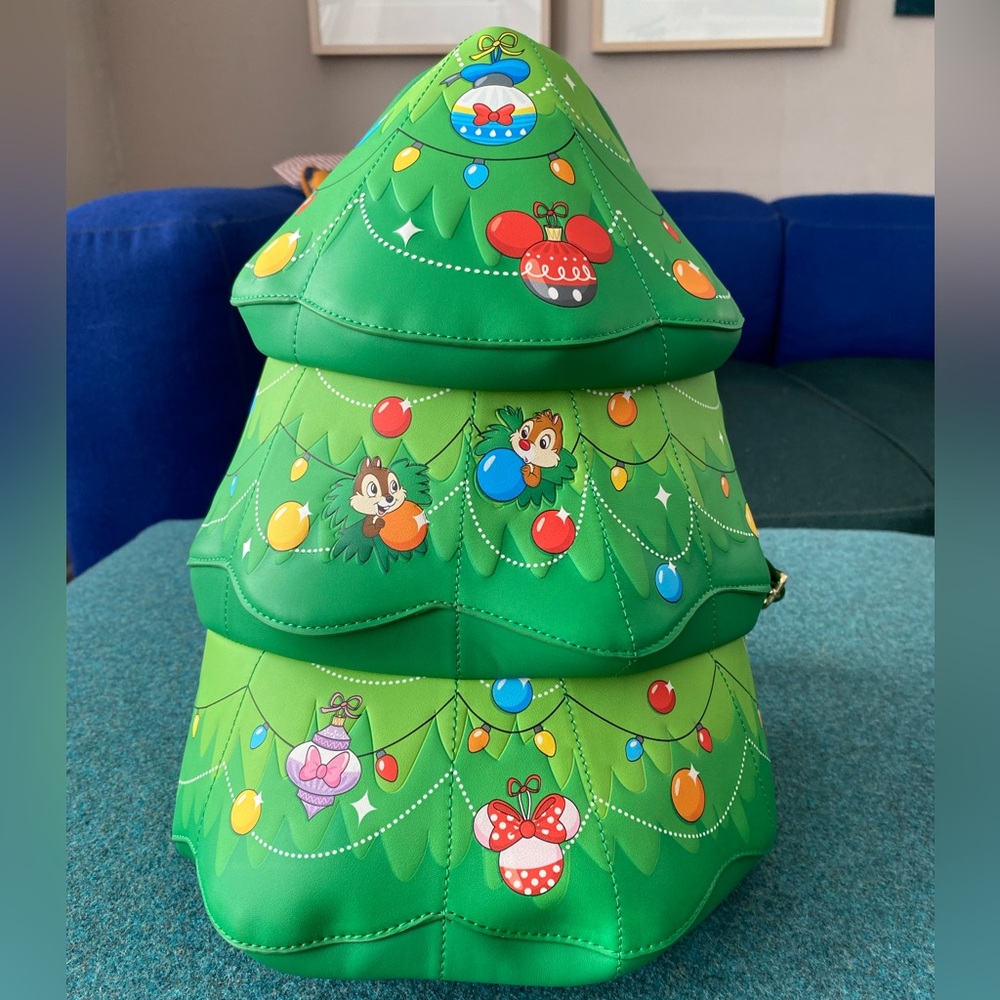 Authentic Disney, Loungefly, Christmas tree ornament, Chip and Dale backpack